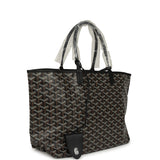 Goyard Goyardine Black Saint Louis PM Tote Bag Palladium Hardware - Thumbnail View 2