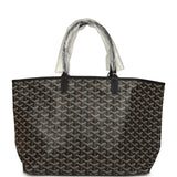 Goyard Goyardine Black Saint Louis PM Tote Bag Palladium Hardware - Thumbnail View 4