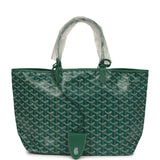 Goyard Goyardine Green Saint Louis PM Tote Bag Palladium Hardware - Thumbnail View 1