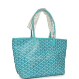 Goyard Goyardine Canvas Turquoise Artois PM Tote Palladium Hardware - Thumbnail View 2