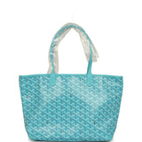 Goyard Goyardine Canvas Turquoise Artois PM Tote Palladium Hardware - Thumbnail View 4