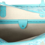 Goyard Goyardine Canvas Turquoise Artois PM Tote Palladium Hardware - Thumbnail View 9