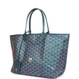 Goyard Goyardine Pearly Blue Saint Louis PM Tote Bag Palladium Hardware - Thumbnail View 5