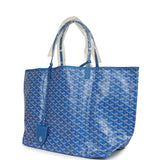 Goyard Goyardine Sky Blue Saint Louis GM Tote Bag Palladium Hardware - Thumbnail View 5