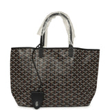 Goyard Goyardine Black Saint Louis PM Tote Bag Palladium Hardware - Thumbnail View 1