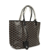 Goyard Goyardine Black Saint Louis PM Tote Bag Palladium Hardware - Thumbnail View 2