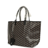 Goyard Goyardine Black Saint Louis PM Tote Bag Palladium Hardware - Thumbnail View 5