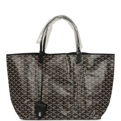 Goyard Goyardine Black Saint Louis GM Tote Bag Palladium Hardware
