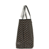 Goyard Goyardine Black Saint Louis GM Tote Bag Palladium Hardware - Thumbnail View 3