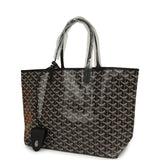 Goyard Goyardine Black Saint Louis PM Tote Bag Palladium Hardware - Thumbnail View 5