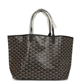 Goyard Goyardine Black Saint Louis PM Tote Bag Palladium Hardware - Thumbnail View 4