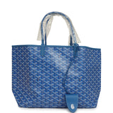 Goyard Goyardine Sky Blue Saint Louis PM Tote Bag Palladium Hardware - Thumbnail View 1