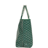 Goyard Goyardine Hand-Painted Dog Green Saint Louis PM Tote Bag Palladium Hardware - Thumbnail View 3