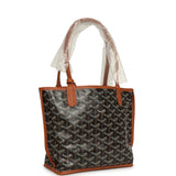 Goyard Goyardine Black, Brown Anjou Mini Tote Palladium Hardware - Thumbnail View 2