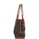 Goyard Goyardine Black, Brown Anjou Mini Tote Palladium Hardware - Thumbnail View 3