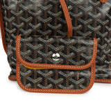 Goyard Goyardine Black, Brown Anjou Mini Tote Palladium Hardware - Thumbnail View 7
