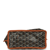 Goyard Goyardine Black, Brown Anjou Mini Tote Palladium Hardware - Thumbnail View 6