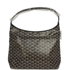Goyard Goyardine Black Boheme Hobo Bag Palladium Hardware
