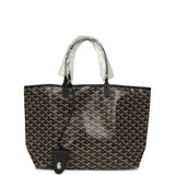 Goyard Goyardine Black Saint Louis PM Tote Bag Palladium Hardware - Thumbnail View 1