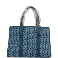Goyard Goyardine Jacquard Ocean Blue Villette MM Bag