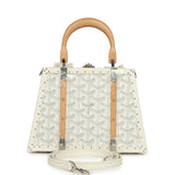 Goyard Goyardine Saigon Mini Trunk White Cervon Calfskin Palladium Hardware - Thumbnail View 1
