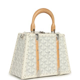 Goyard Goyardine Saigon Mini Trunk White Cervon Calfskin Palladium Hardware - Thumbnail View 2