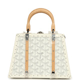 Goyard Goyardine Saigon Mini Trunk White Cervon Calfskin Palladium Hardware - Thumbnail View 4