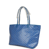 Goyard Goyardine Canvas Sky Blue Artois MM Tote Palladium Hardware - Thumbnail View 5