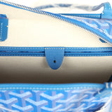 Goyard Goyardine Canvas Sky Blue Artois MM Tote Palladium Hardware - Thumbnail View 9