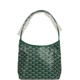 Goyard Goyardine Green Boheme Mini Hobo Bag Palladium Hardware - Thumbnail View 4