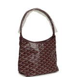 Goyard Goyardine Burgundy Boheme Mini Hobo Bag Palladium Hardware - Thumbnail View 2