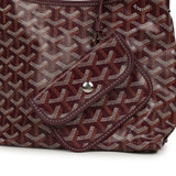 Goyard Goyardine Burgundy Boheme Mini Hobo Bag Palladium Hardware - Thumbnail View 7