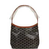 Goyard Goyardine Black, Brown Boheme Mini Hobo Bag Palladium Hardware - Thumbnail View 4