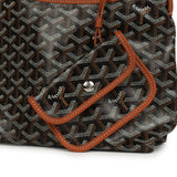 Goyard Goyardine Black, Brown Boheme Mini Hobo Bag Palladium Hardware - Thumbnail View 7