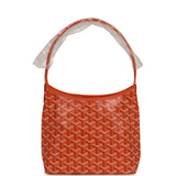 Goyard Goyardine Orange Boheme Mini Hobo Bag Palladium Hardware - Thumbnail View 4