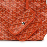 Goyard Goyardine Orange Boheme Mini Hobo Bag Palladium Hardware - Thumbnail View 7