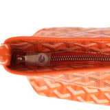 Goyard Goyardine Orange Boheme Mini Hobo Bag Palladium Hardware - Thumbnail View 9