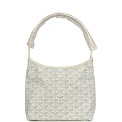 Goyard Goyardine White Boheme Mini Hobo Bag Palladium Hardware