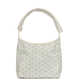 Goyard Goyardine White Boheme Mini Hobo Bag Palladium Hardware - Thumbnail View 1