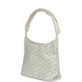 Goyard Goyardine White Boheme Mini Hobo Bag Palladium Hardware - Thumbnail View 3