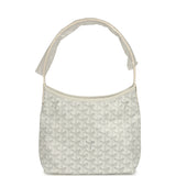 Goyard Goyardine White Boheme Mini Hobo Bag Palladium Hardware - Thumbnail View 5