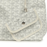 Goyard Goyardine White Boheme Mini Hobo Bag Palladium Hardware - Thumbnail View 7