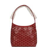 Goyard Goyardine Red Boheme Mini Hobo Bag Palladium Hardware - Thumbnail View 1