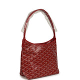 Goyard Goyardine Red Boheme Mini Hobo Bag Palladium Hardware - Thumbnail View 2