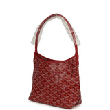 Goyard Goyardine Red Boheme Mini Hobo Bag Palladium Hardware - Thumbnail View 5