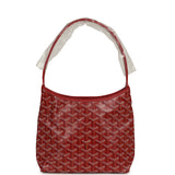 Goyard Goyardine Red Boheme Mini Hobo Bag Palladium Hardware - Thumbnail View 4