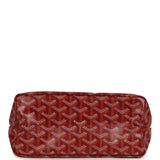 Goyard Goyardine Red Boheme Mini Hobo Bag Palladium Hardware - Thumbnail View 6