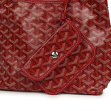 Goyard Goyardine Red Boheme Mini Hobo Bag Palladium Hardware - Thumbnail View 7