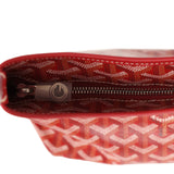 Goyard Goyardine Red Boheme Mini Hobo Bag Palladium Hardware - Thumbnail View 9