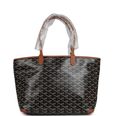 Goyard Goyardine Black, Brown Artois PM Palladium Hardware